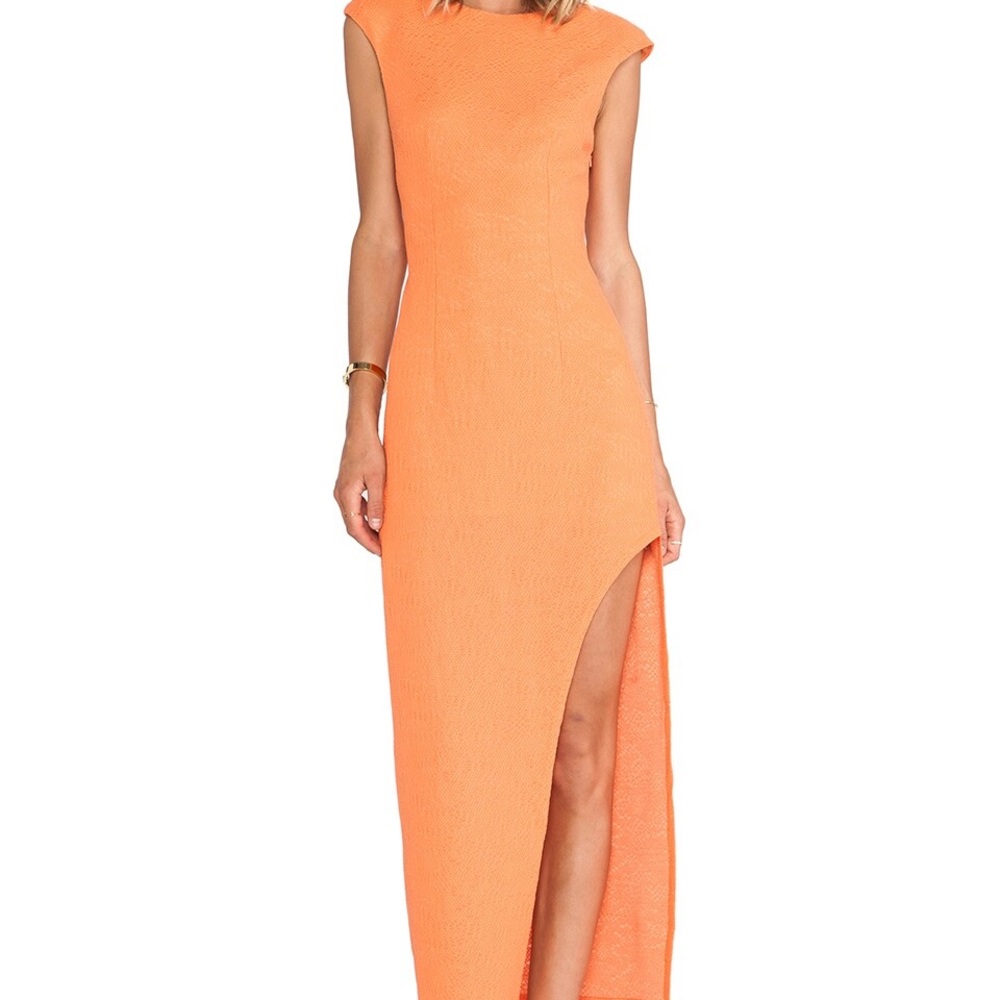 Lumier by Bariano orange maxi dress large